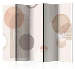 Paravento design Fontana II - astrazione in figure geometriche boho