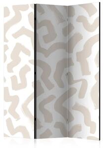 Paravento separè Modello beige - astrazione semplice in stile scandiboho
