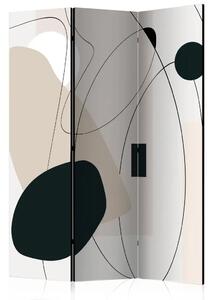 Paravento separè Onde di forme - astrazione geometrica in stile boho