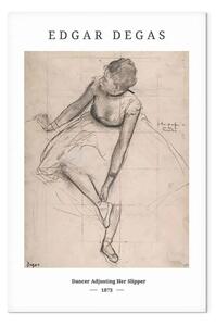 Quadro Edgar Degas - Ballerina che rammenda una scarpetta verticale