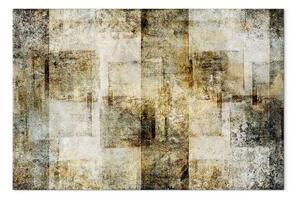 Quadro contemporaneo Cyberspazio largo - texture astratta scura