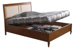 Letto matrimoniale contenitore legno noce bassano 175x210x125