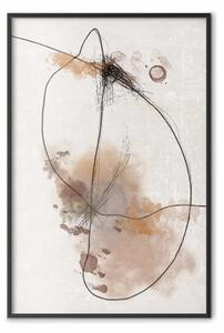 Poster: Calore impresso - astrazione artistica in macchie e linee su chiaro