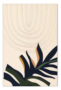 Quadro Aura vegetale verticale - foglia astratta in stile boho