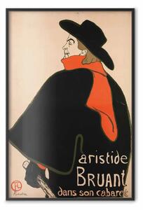 Poster: Aristide Bruant: Al suo cabaret - testi in francese e uomo