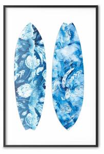 Poster: Divertimento acquatico - tavola blu con motivi