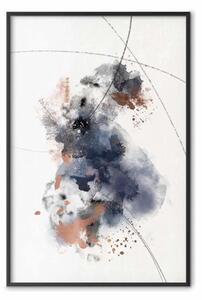 Poster: Continuità dell'esistenza - pattern artistico di fumo nero su chiaro