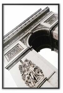 Poster: Arco di Trionfo - architettura di costruzione storica su bianco