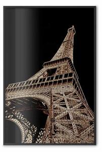 Poster: Splendore francese - architettura della Torre Eiffel su sfondo nero