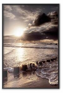 Poster: Passione spezzata - paesaggio di mare su tramonto