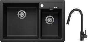 Set lavello in granito Blanco Legra 8 526223, rubinetto da cucina Oltens Litla 35204300