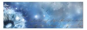 Quadro Previsione d'oro - soffioni e scritte glamour