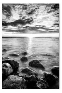 Quadro moderno Mattina scandinava verticale - alba sul mare