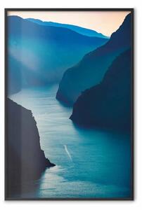 Poster: Aurlandsfjord - maestoso paesaggio di fiume tra grandi montagne