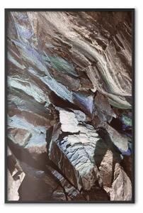 Poster: Roccia maestosa - composizione astratta di montagne rocciose grigie