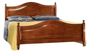 Letto matrimoniale classico in legno tinta noce 175 h 112 p 212 (6126)