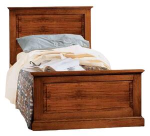 Letto singolo classico legno tinta noce l.103 h 110 p 209 (6132)