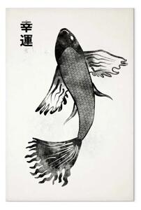 Quadro moderno Pesce della fortuna - animale dipinto su sfondo chiaro
