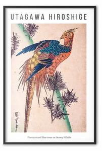 Poster: Hiroshige Utagawa - Fagiano e pino