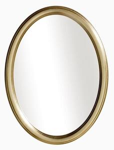 Specchiera in foglia oro ovale- misure: 39 x 49 x 3