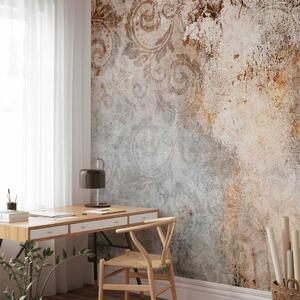 Carta da parati Mix di composizioni - stile orientale e texture retrò