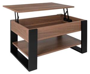 Ruhhy 27849 Tavolino con piano ribaltabile 92 x 51 x 47 cm, rovere