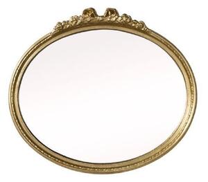 Specchiera in foglia oro ovale- misure: l. 54 x h. 48 x sp. 4