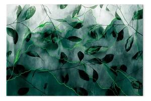 Quadro contemporaneo Immersi nel verde - foglie in una giungla