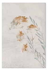 Quadro moderno Ramoscelli di primavera - paesaggio vegetale su sfondo beige