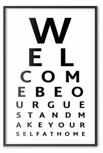 Poster: Welcome - lettere nere su sfondo bianco