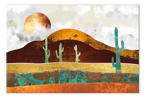 Quadro contemporaneo Paesaggio di cactus - paesaggio desertico sotto il sole