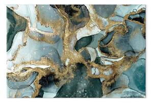 Quadro contemporaneo Irrealità ingenua - astrazione decorata con oro