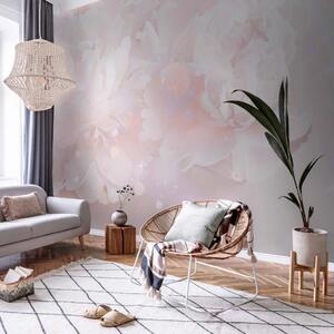 Carta da parati moderna Composizione - fiori rosa con delicato effetto di luce