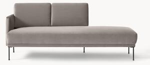 Chaise longue in velluto Fluente