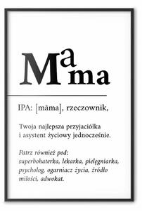 Poster: Tutto sulla mamma - lettere nere su sfondo bianco