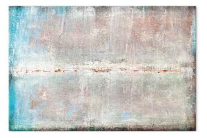 Quadro moderno Astrazione - Sfondo accenti turchesi cemento