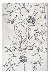 Quadro Schizzi a Carboncino - Disegni in bianco e nero di fiori
