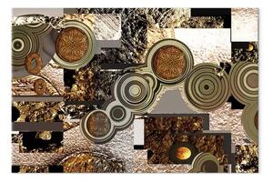 Quadro Astrazione con ornamenti - motivi dorati secondo Klimt