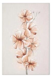 Quadro contemporaneo Fiori acquerellati boho - natura nei toni caldi della sepia