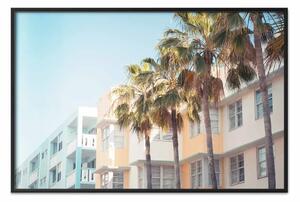 Poster: Città di Miami - palme e architettura della costa della Florida
