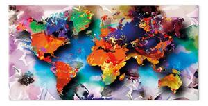 Quadro Continenti colorati - mappa astratta del mondo