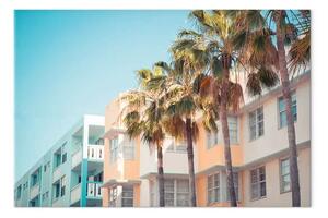 Quadro contemporaneo Miami in estate - palme e architettura costiera della Florida
