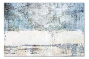 Quadro contemporaneo Freddo del ghiaccio - astrazione in toni blu e bianco