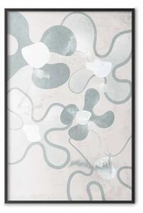 Poster: Pennellate - forme e macchie delicate create con l'inchiostro