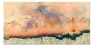 Quadro contemporaneo Astrazione desertica - colorata composizione calda