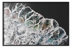 Poster: Astrazione d'acqua - onda nera