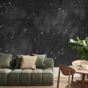 Carta da parati moderna Stelle - costellazioni zodiacali in bianco e nero