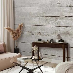 Carta da parati Tavole decorative - legno bianco per pareti in stile shabby chic