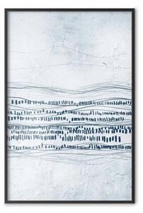 Poster: Tracce sulla neve - forme astratte su uno sfondo morbido