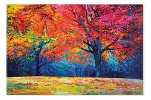 Quadro Parco colorato in autunno - vicolo con i colori di settembre